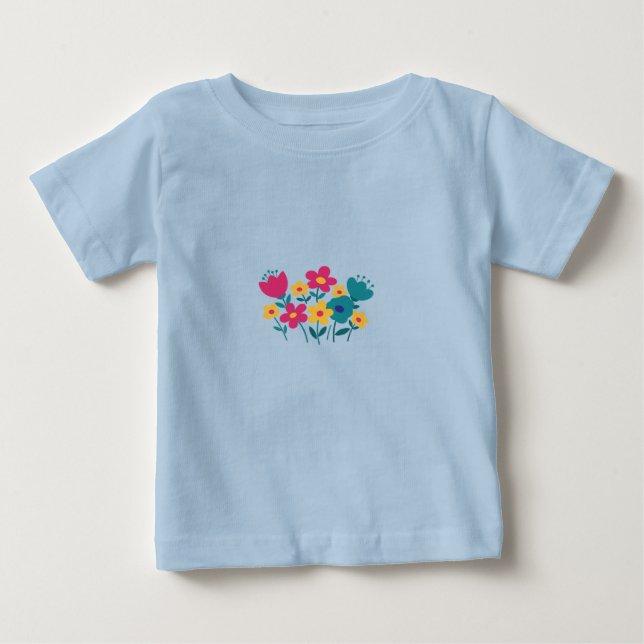 T-shirt Pour Bébé fleur minimaliste  (Devant)