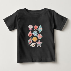 T-shirt Pour Bébé Fleur sauvage Coquillage Clam Vibes estivales Flor