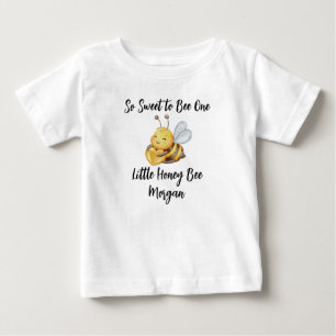 T-shirt Pour Bébé Fleur Sauvage Si Douce Abeille Un 1er Jour D'Abeil