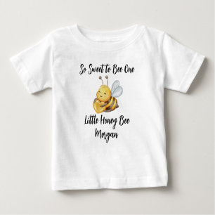 T-shirt Pour Bébé Fleur sauvage So Sweet Bee One 1st Bee Day Anniver