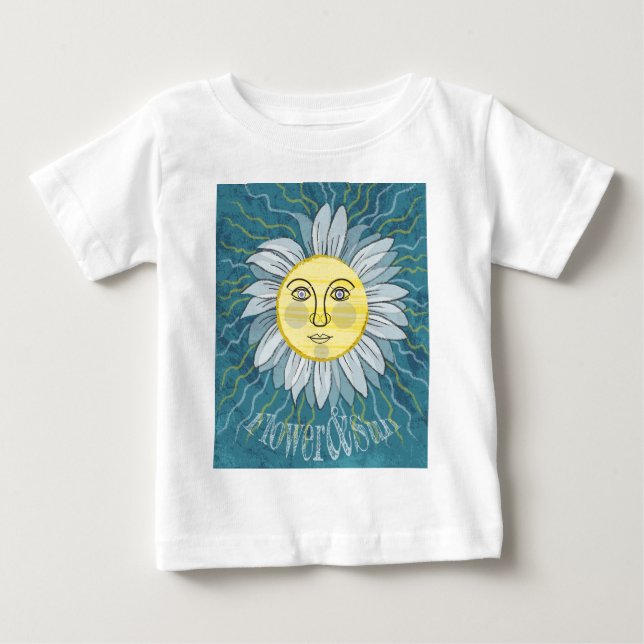 T-shirt Pour Bébé Fleur & Soleil - Nature (Devant)