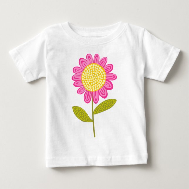 T-shirt Pour Bébé Fleur stylisée (Devant)