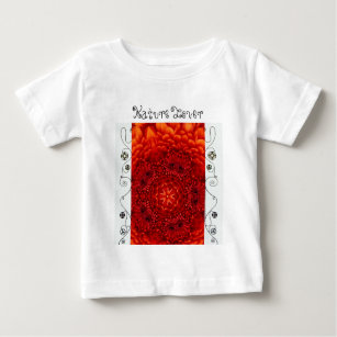 T-shirt Pour Bébé FLEURS DE DAHLIA ROUGE, Abstrait Amoureux de la na