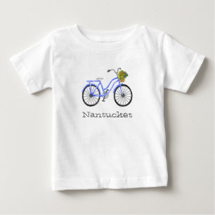 T-shirt Pour Bébé Fleurs de vélo Vacances Nantucket Souvenir Fun