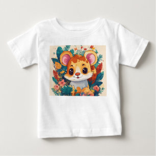 T-shirt Pour Bébé Fleurs et écorces : Chic floral pour pattes et jou