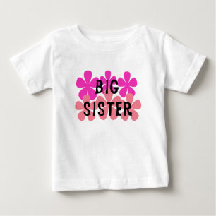 T-shirt Pour Bébé Fleurs Grandes Soeurs