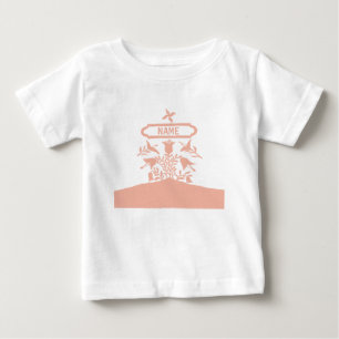 T-shirt Pour Bébé Fleurs hollandaises roses, ajouter des noms