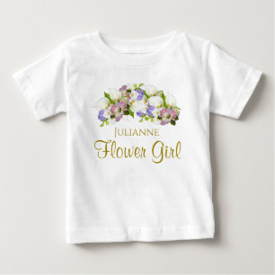 T-shirt Pour Bébé Fleurs Pastel mignonnes Fleurs Mariages Fleur fill