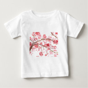 T-shirt Pour Bébé Fleurs roses de cerisier floral Sakura Féminin