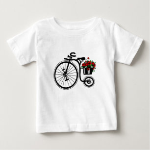 T-shirt Pour Bébé Fleurs Vélo bébé T-shirt