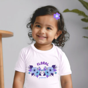 T-shirt Pour Bébé Fleurs violettes
