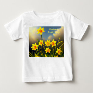 T-shirt Pour Bébé Fleuves illuminées : Les jonquilles dorées en plei