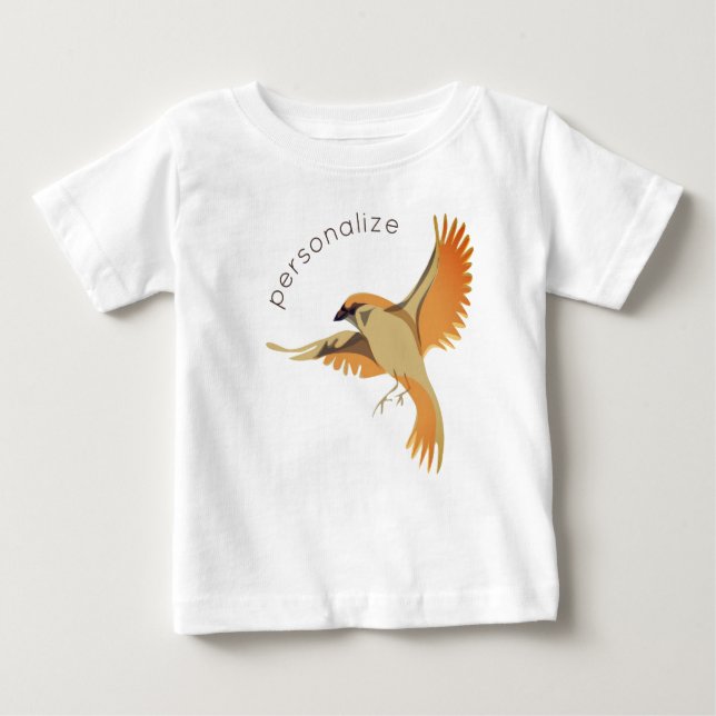 T-shirt Pour Bébé Flexibilité Cool Flèche Oiseau moderne Unisex Cute (Devant)