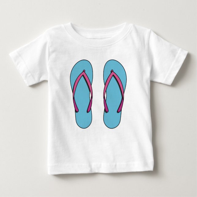 T-shirt Pour Bébé Flip Flops de plage (Devant)