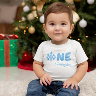 T-shirt Pour Bébé Flocon de neige 1er anniversaire
