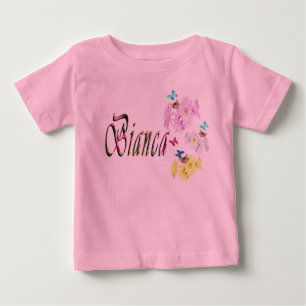 T-shirt Pour Bébé Flora; Bianca Nom Avec Chatons,