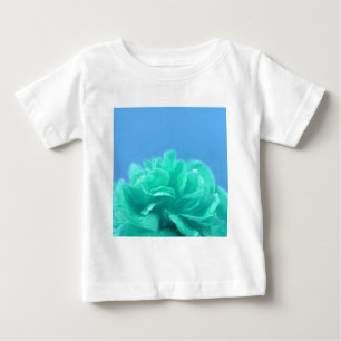 T-shirt Pour Bébé Floral bleu-vert coloré