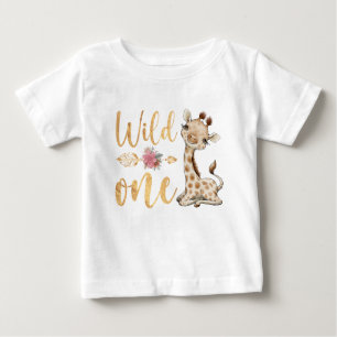 T-shirt Pour Bébé Floral WILD ONE Safari premier anniversaire