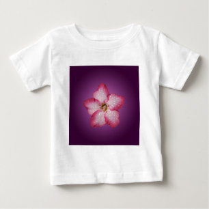 T-shirt Pour Bébé Flore rose Adenium Violet rayé