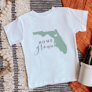 T-shirt Pour Bébé Florida Maison cultivée Carte d'état des couleur