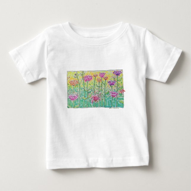 T-shirt Pour Bébé Flower Field (Devant)