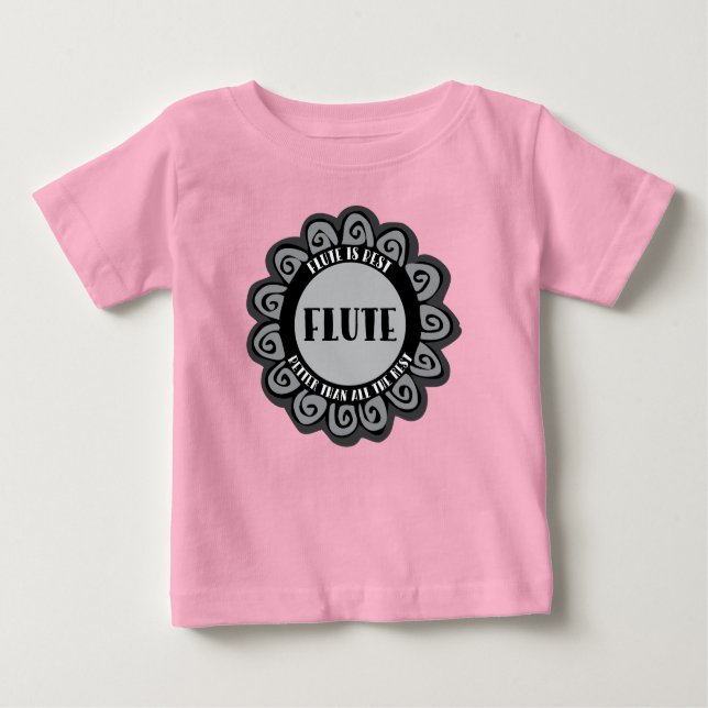 T-shirt Pour Bébé Flute est le meilleur (Devant)