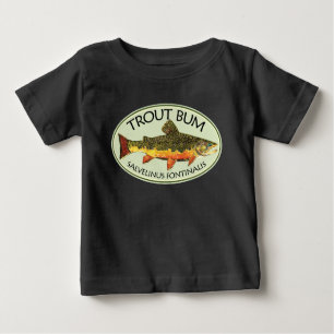 T-shirt Pour Bébé Fly Fishing Fundy TROUT BUM