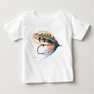 T-shirt Pour Bébé FlyFishing Lure Art Saumon Fly Lure