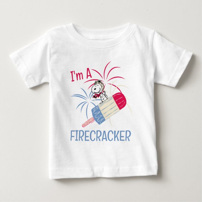 T-shirt Pour Bébé Flying Ace Snoopy on Ice Pop (Devant)