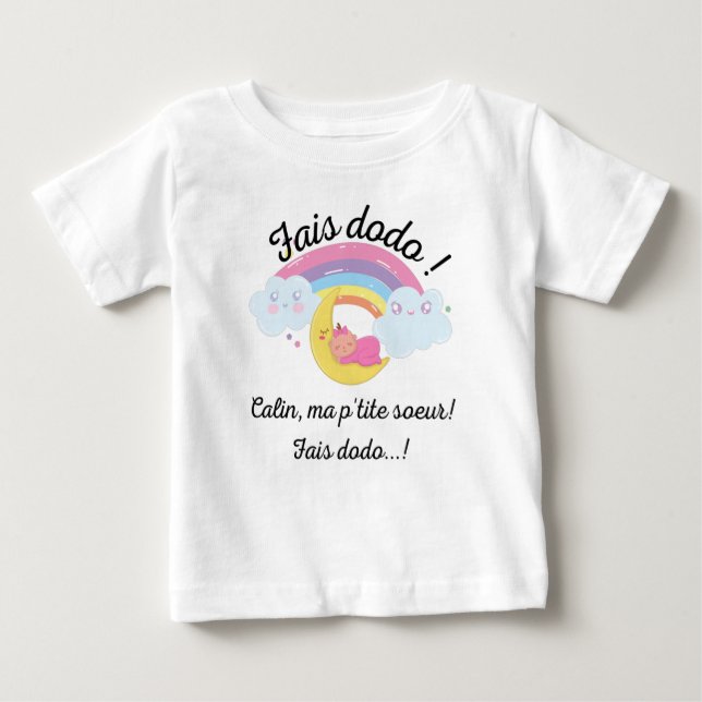 T-shirt Pour Bébé fodo ma p'tite soeur (Devant)