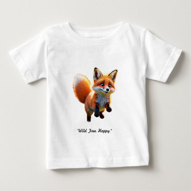 T-shirt Pour Bébé "Folâtrerie de Queue de Renard" (Devant)