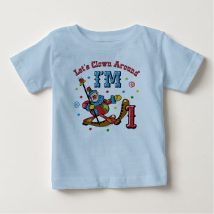 T-shirt Pour Bébé Font le clown autour le ęr anniversaire