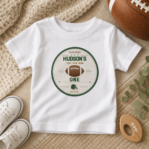 T-shirt Pour Bébé Football Américain Première Année Down 1er Anniver