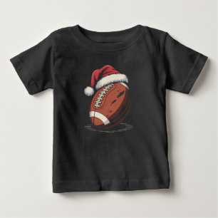 T-shirt Pour Bébé Football américain Santa Hat Sports Noël