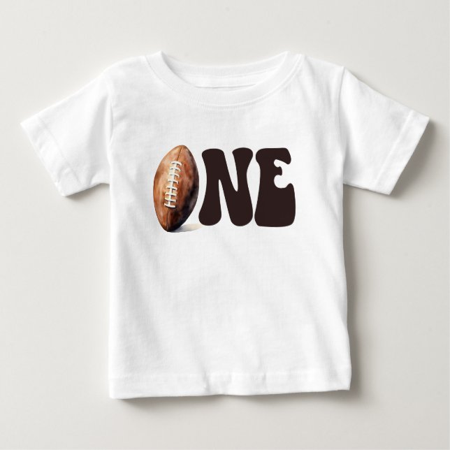T-shirt Pour Bébé Football personnalisé Première année en bas Annive (Devant)