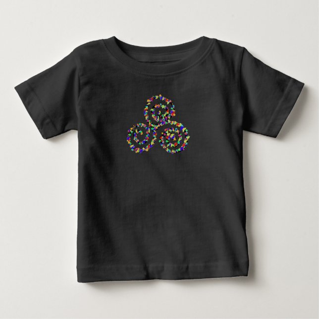 T-shirt Pour Bébé Force de Triskelion celtique (Devant)