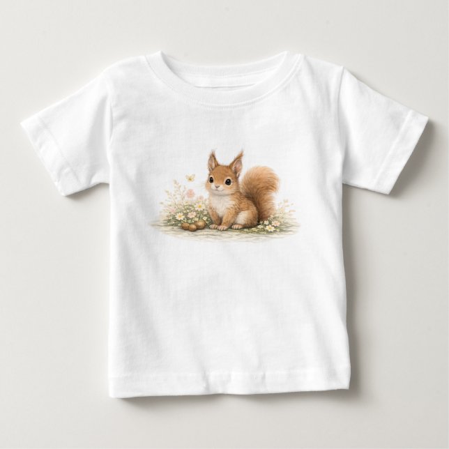 T-shirt Pour Bébé Forest Squirrel (Devant)