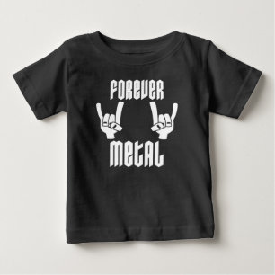 T-shirt Pour Bébé Forever Metal Métal Lourd Gestes De La Main De Cor