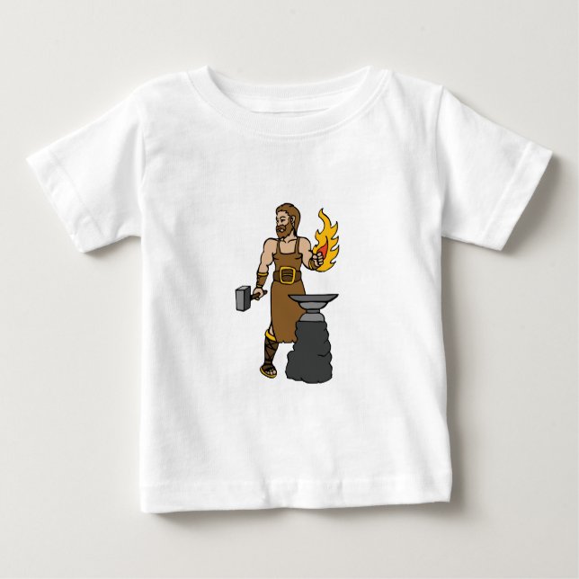 T-shirt Pour Bébé Forgeron grec d'un dieu de Hephaestus (Devant)
