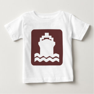T-shirt Pour Bébé Forme de navire - Brown foncé