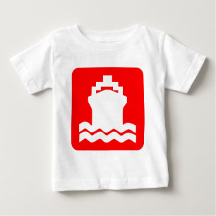 T-shirt Pour Bébé Forme de navire - Rouge