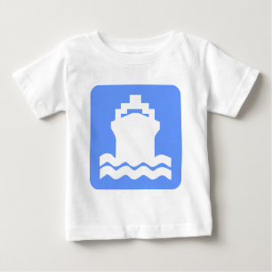 T-shirt Pour Bébé Forme du navire - Bleu bébé
