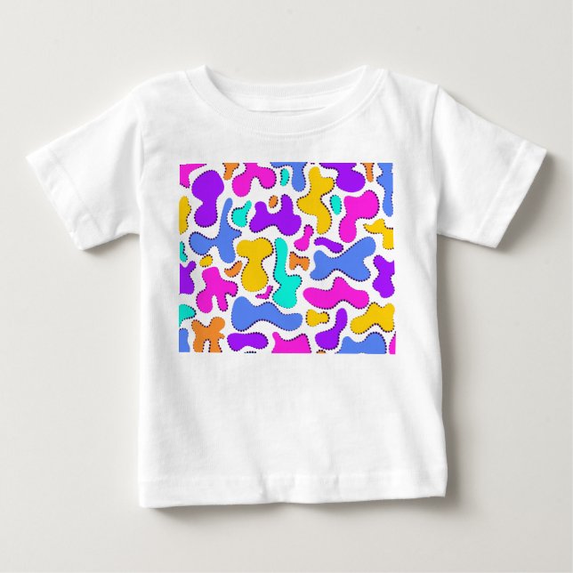 T-shirt Pour Bébé Formes liquides brillantes (Devant)