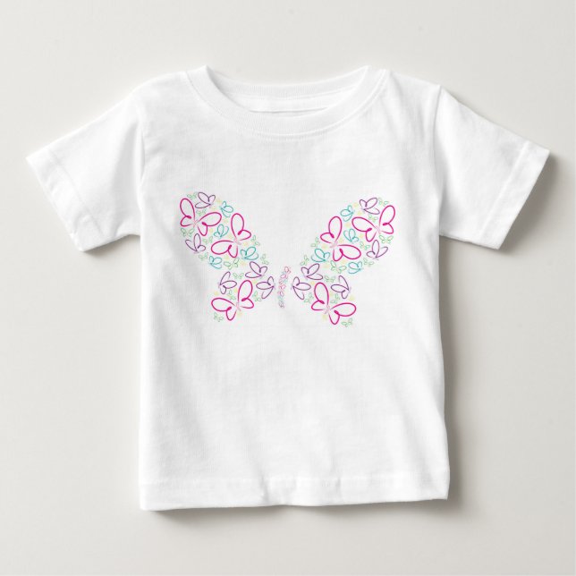 T-shirt Pour Bébé Formes papillon (Devant)