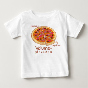 T-shirt Pour Bébé Formule mathématique = Pi*z*z*a de volume de pizz