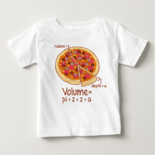 T-shirt Pour Bébé Formule mathématique = Pi*z*z*a de volume de pizza