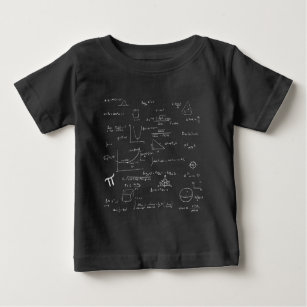 T-shirt Pour Bébé Formules de mathématiques de lettres à la main Équ