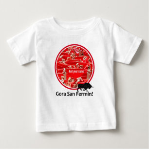 T-shirt Pour Bébé Foulard personnalisé, San Fermin encierro, logo d