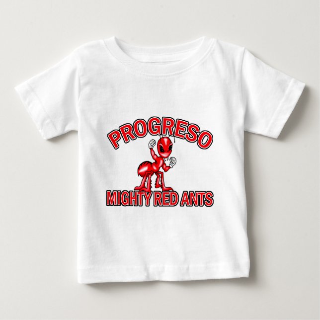 T-shirt Pour Bébé Fourmis rouges puissantes de Progreso (Devant)