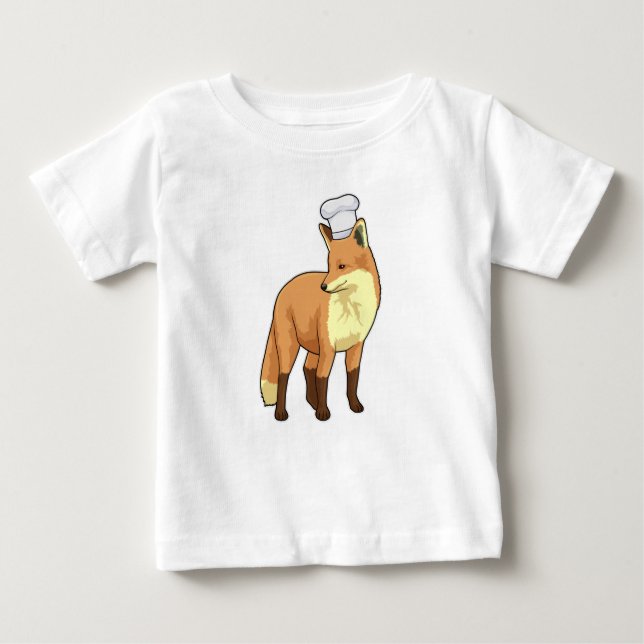 T-shirt Pour Bébé Fox as Cook (Devant)